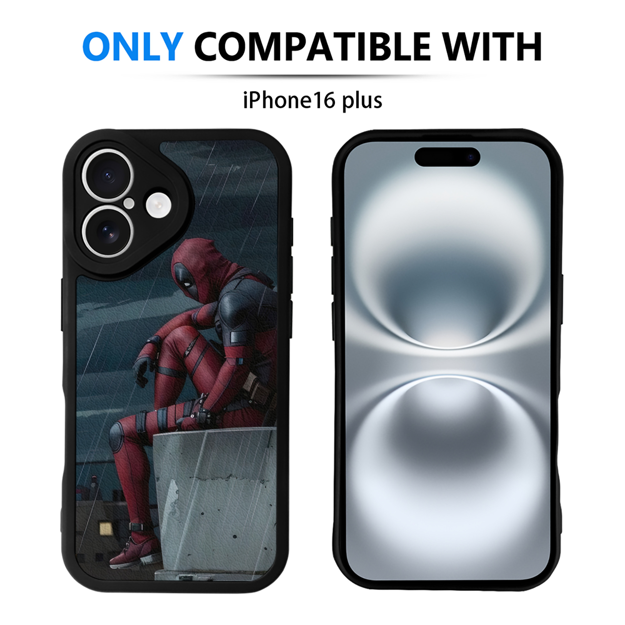 （画像用） Deadpool デッドプール 【iPhone 16シリーズ対応】シリコンスマホケース（レザー調） 材質：シリコン